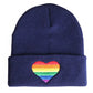 Rainbow Heart Beanie