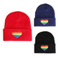 Rainbow Heart Beanie