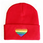 Rainbow Heart Beanie